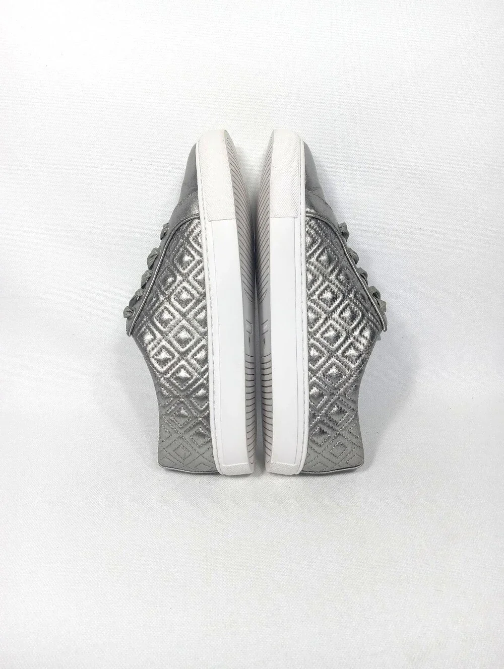 TORY BURCH Marion Quilted Metallic Leather Sneakers Women's Size 9 M